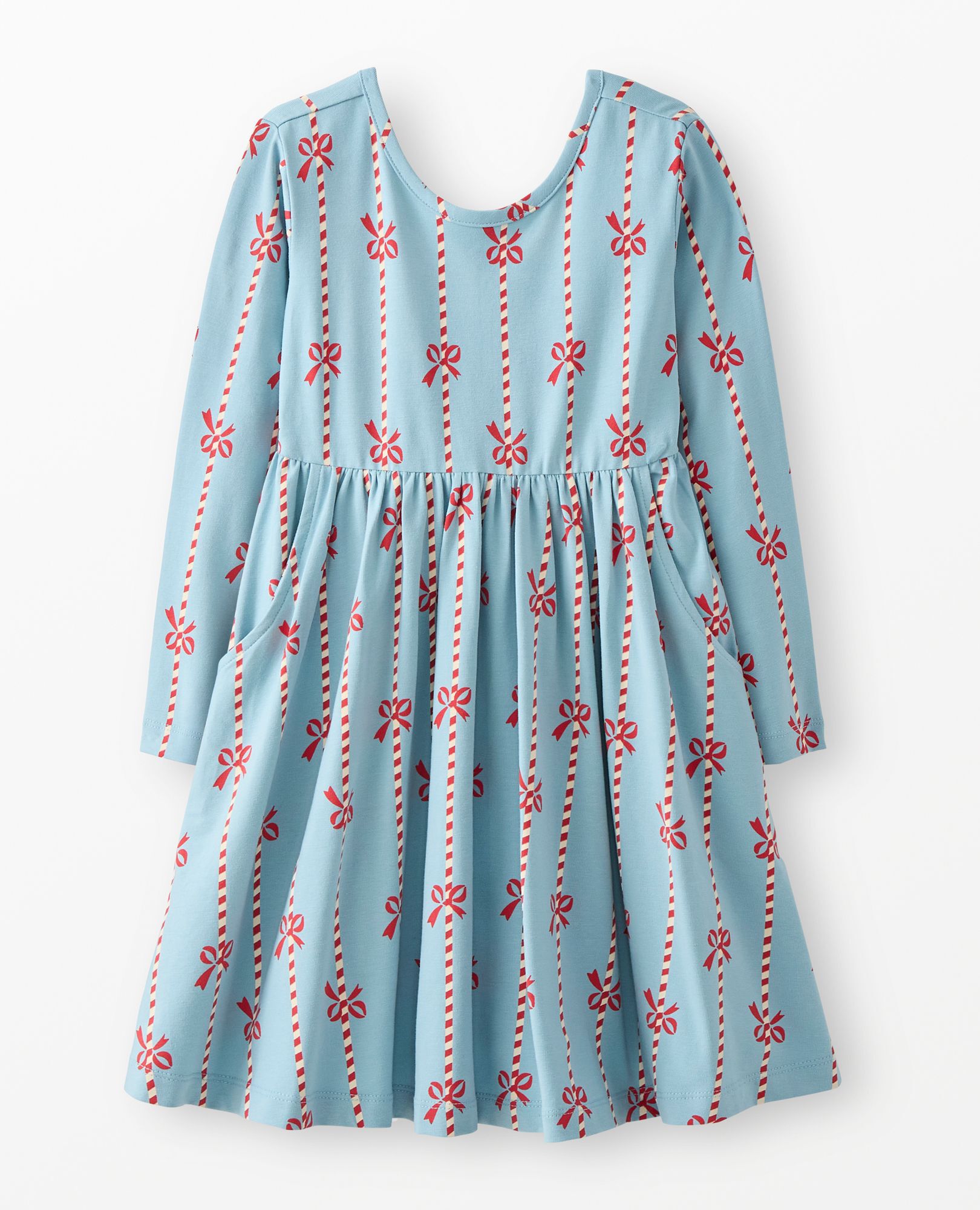 Holiday Long Sleeve Skater Dress with Pockets - Image 15