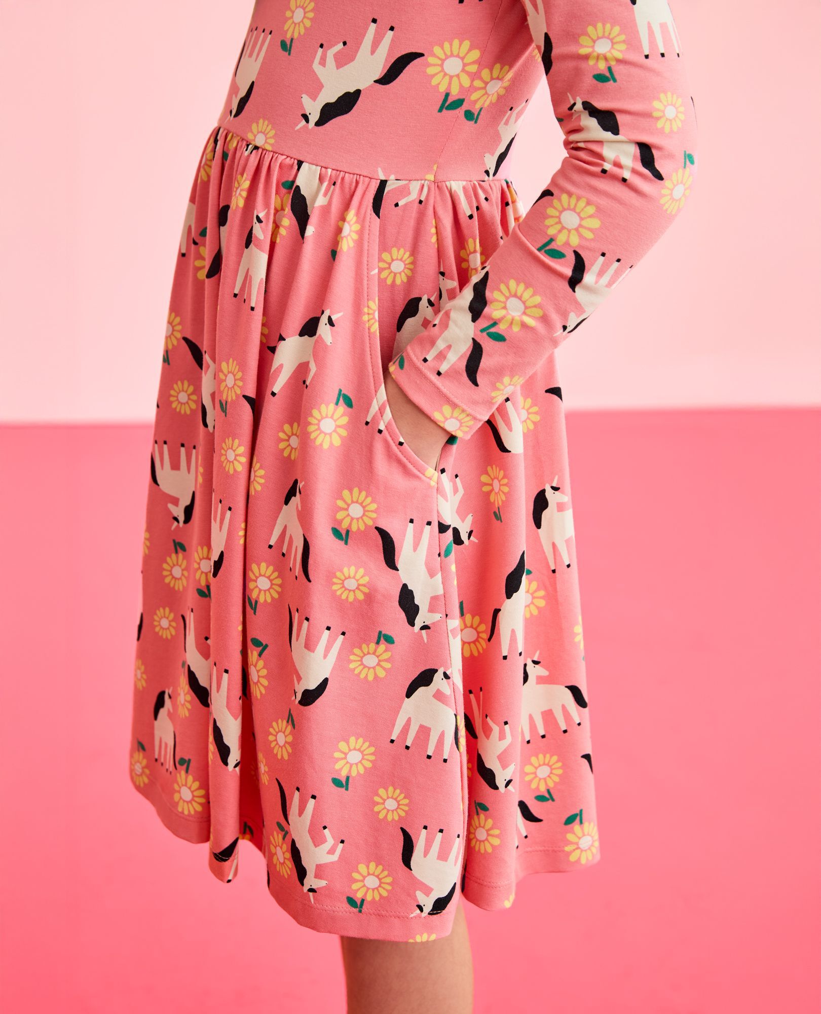 Long Sleeve Skater Dress with Pockets - Image 13