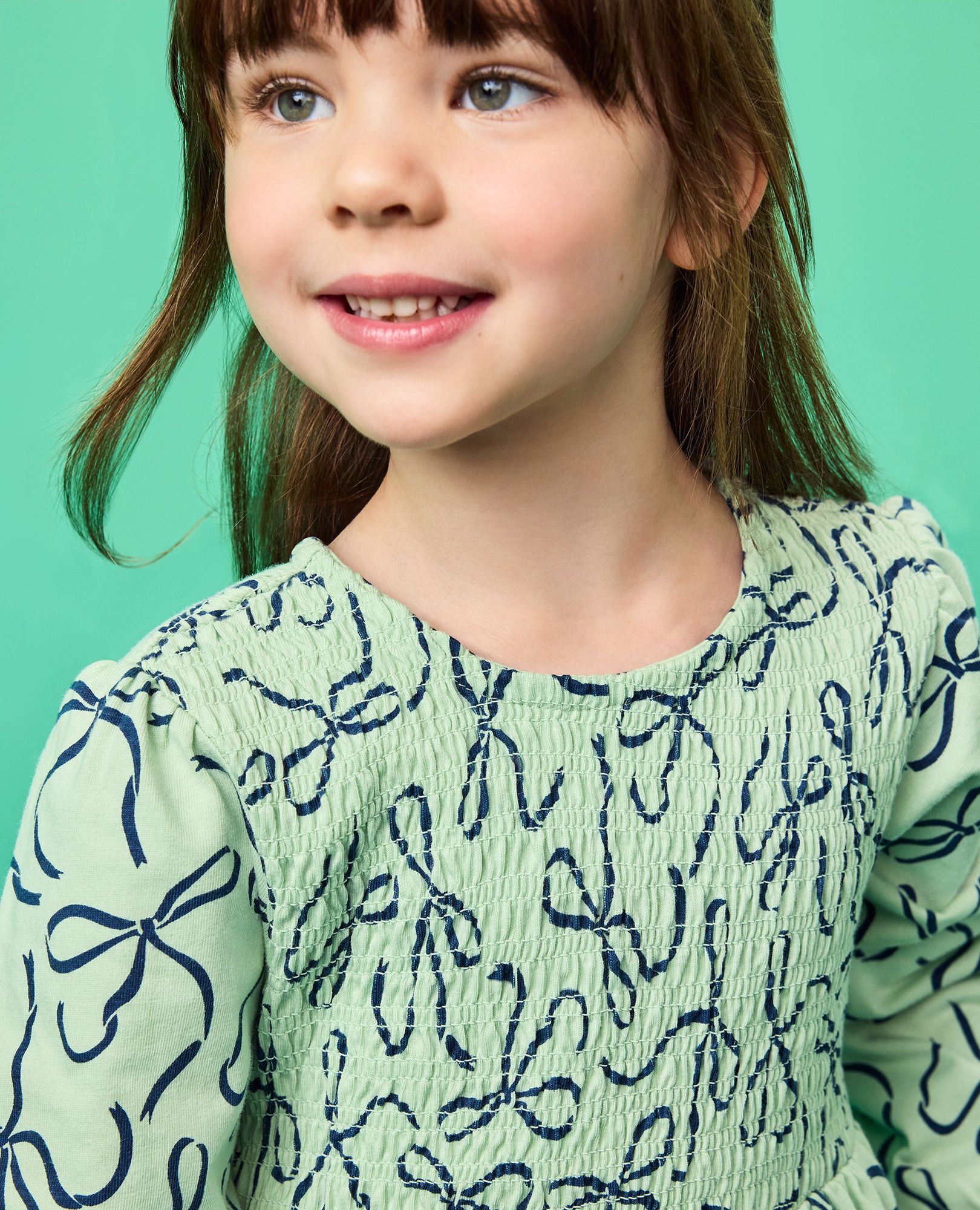Long Sleeve Smocked Tiered Dress with Pockets - Image 7