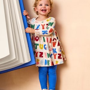 Baby Long Sleeve Pocket Dress & Leggings Set
