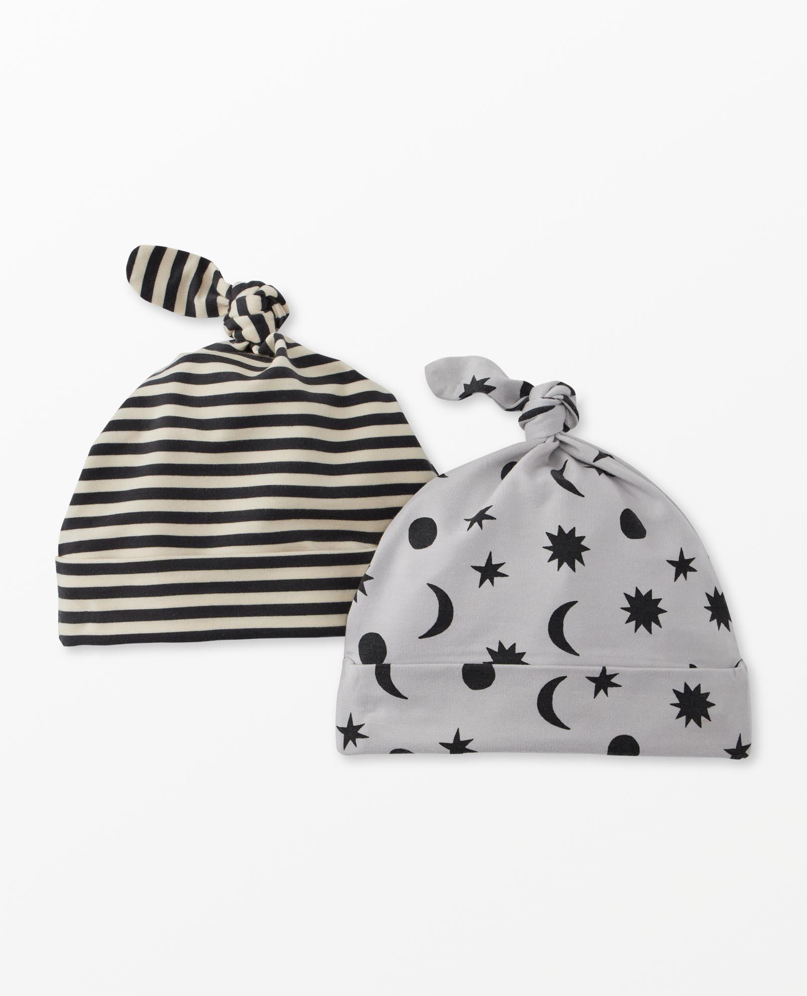 2-Piece Baby Layette Top Knot Beanie in HannaSoft?