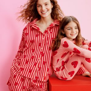 Women's Oeuf Long Sleeve Poplin Pajama Set