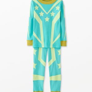 Kids Halloween Glow-in-the-Dark Long John Pajama Set