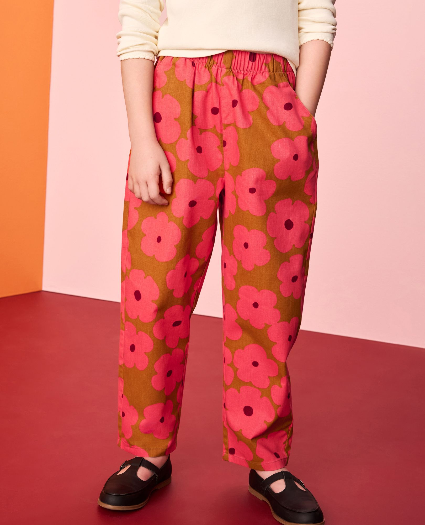 Twill Pull-On Barrel Pants - Image 3