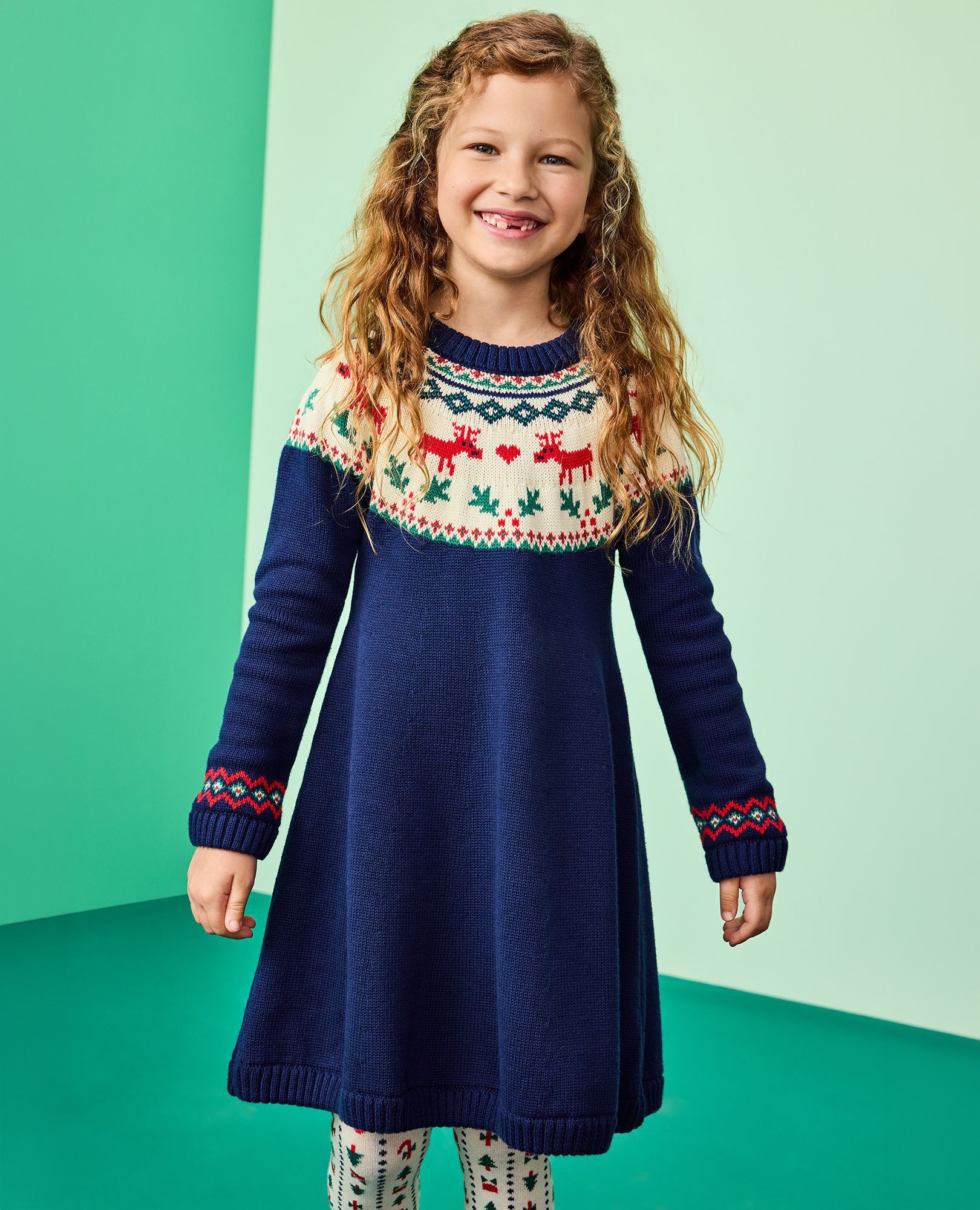 Holiday Dear Deer Sweater Dress