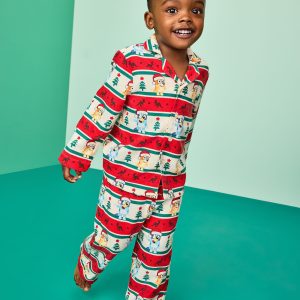 Bluey Holiday Flannel Pajama Set