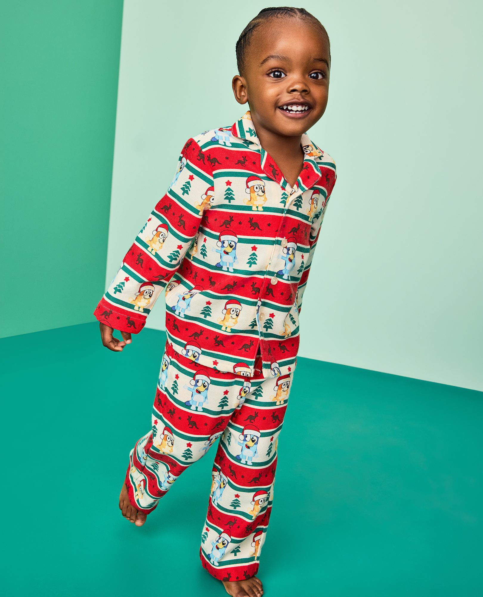 Bluey Holiday Flannel Pajama Set