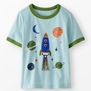 Classic Fit Graphic Ringer T-Shirt