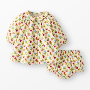Baby Long Sleeve Corduroy Dress & Bloomers Set