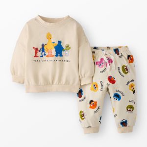 Sesame Street French Terry Sweatshirt & Sweatpants Set