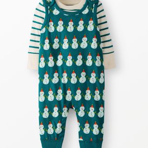 Baby Holiday Long Sleeve T-Shirt & Overalls Set