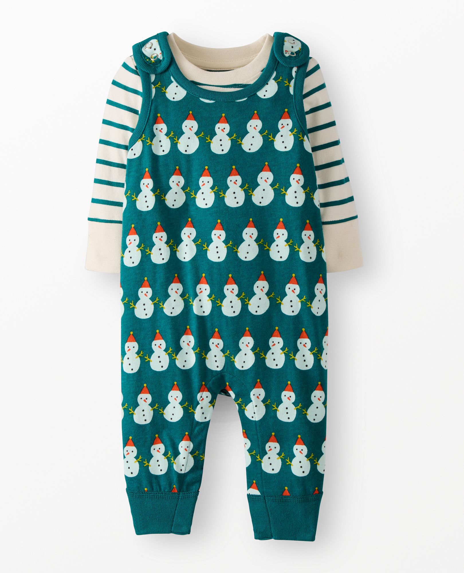 Baby Holiday Long Sleeve T-Shirt & Overalls Set