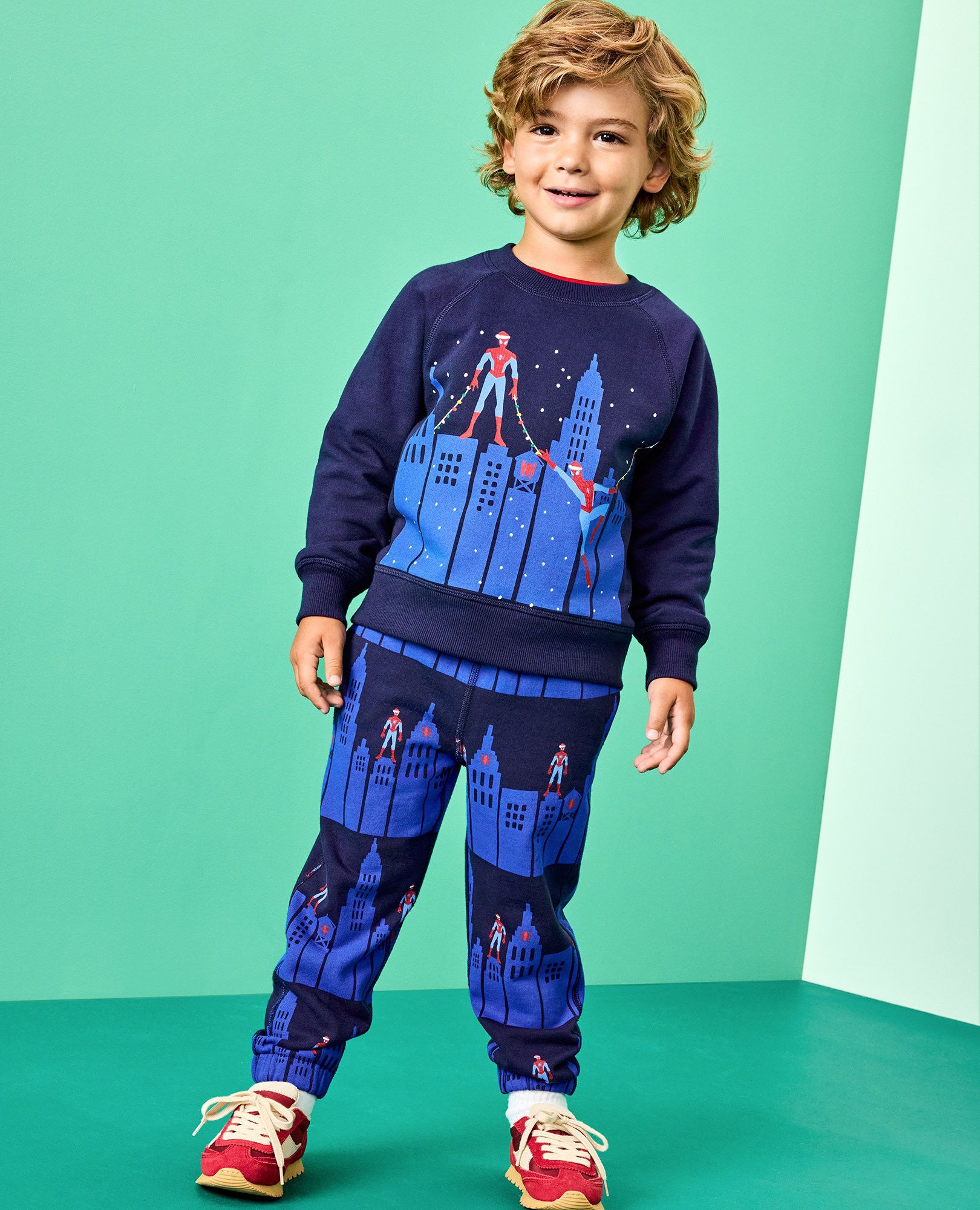 Marvel Spider-Man French Terry Sweatshirt & Sweatpants Set