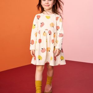Halloween Long Sleeve Playground Dress with Pockets