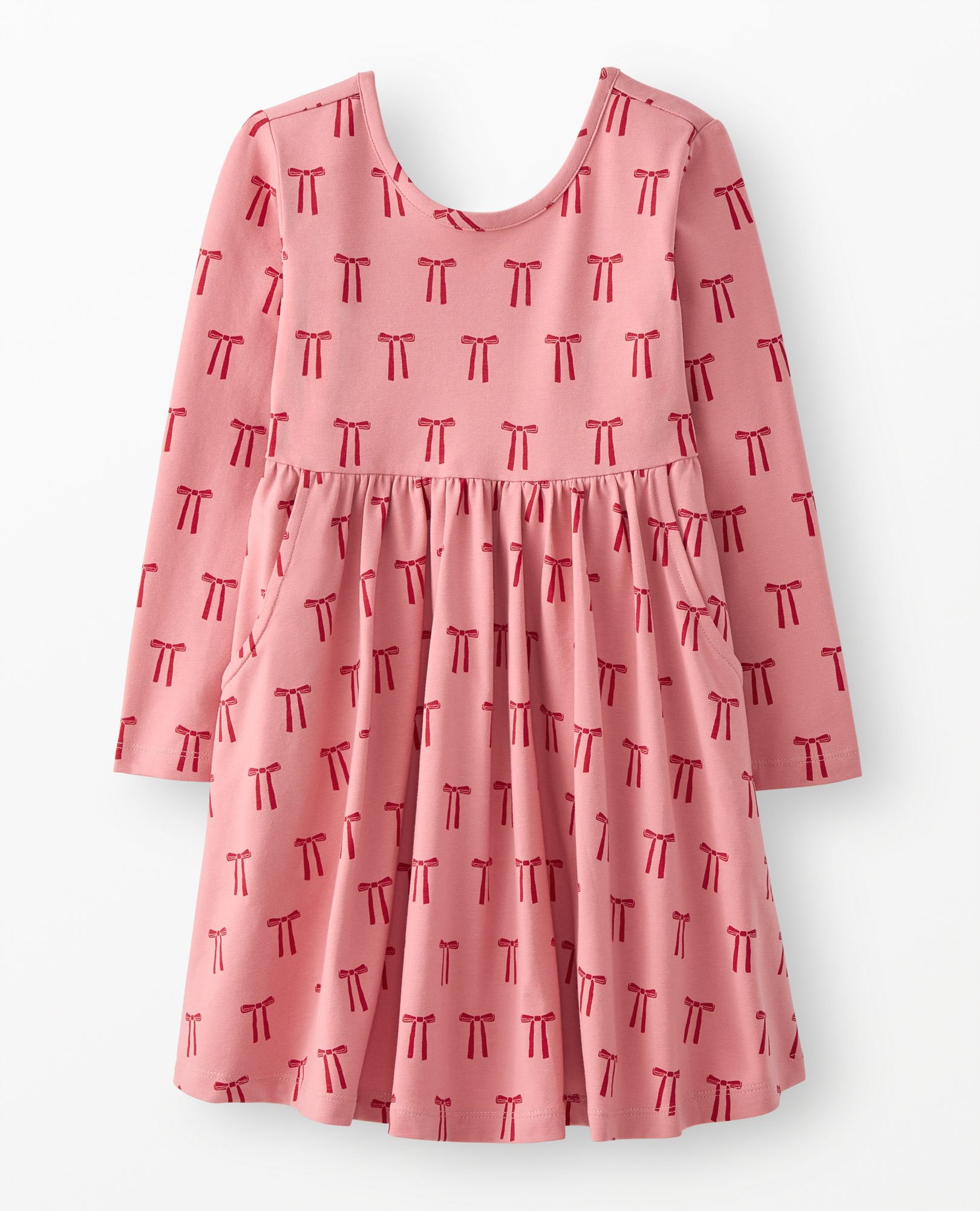 Holiday Long Sleeve Skater Dress with Pockets - Image 11