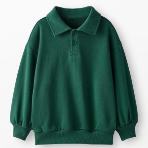 French Terry Polo Sweatshirt