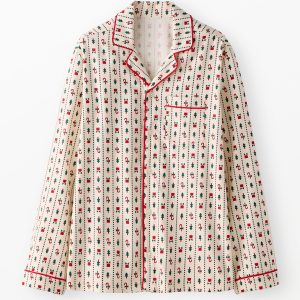 Adult Holiday Flannel Pajama Top