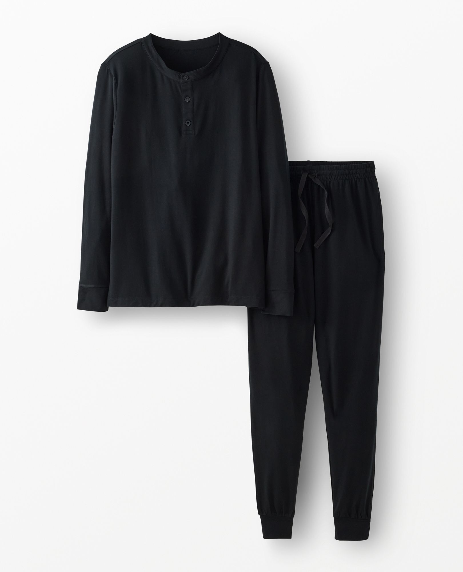 Adult Long Sleeve HannaSoft? Henley Pajama Set