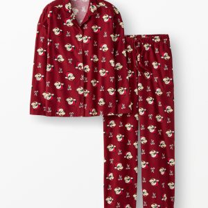 Women's Disney Mickey Mouse Holiday Flannel Pajama Set