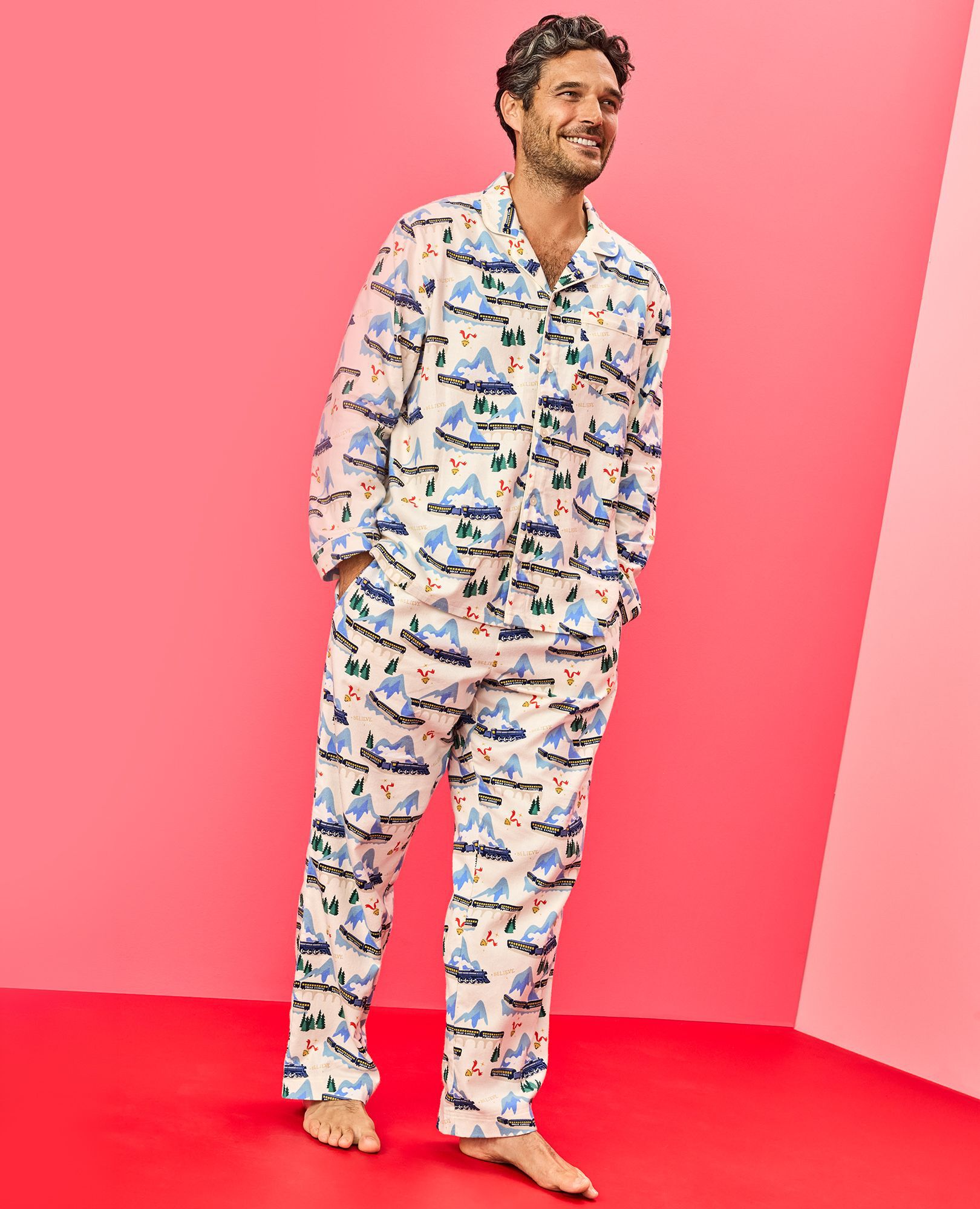 Adult The Polar Express Flannel Pajama Pants