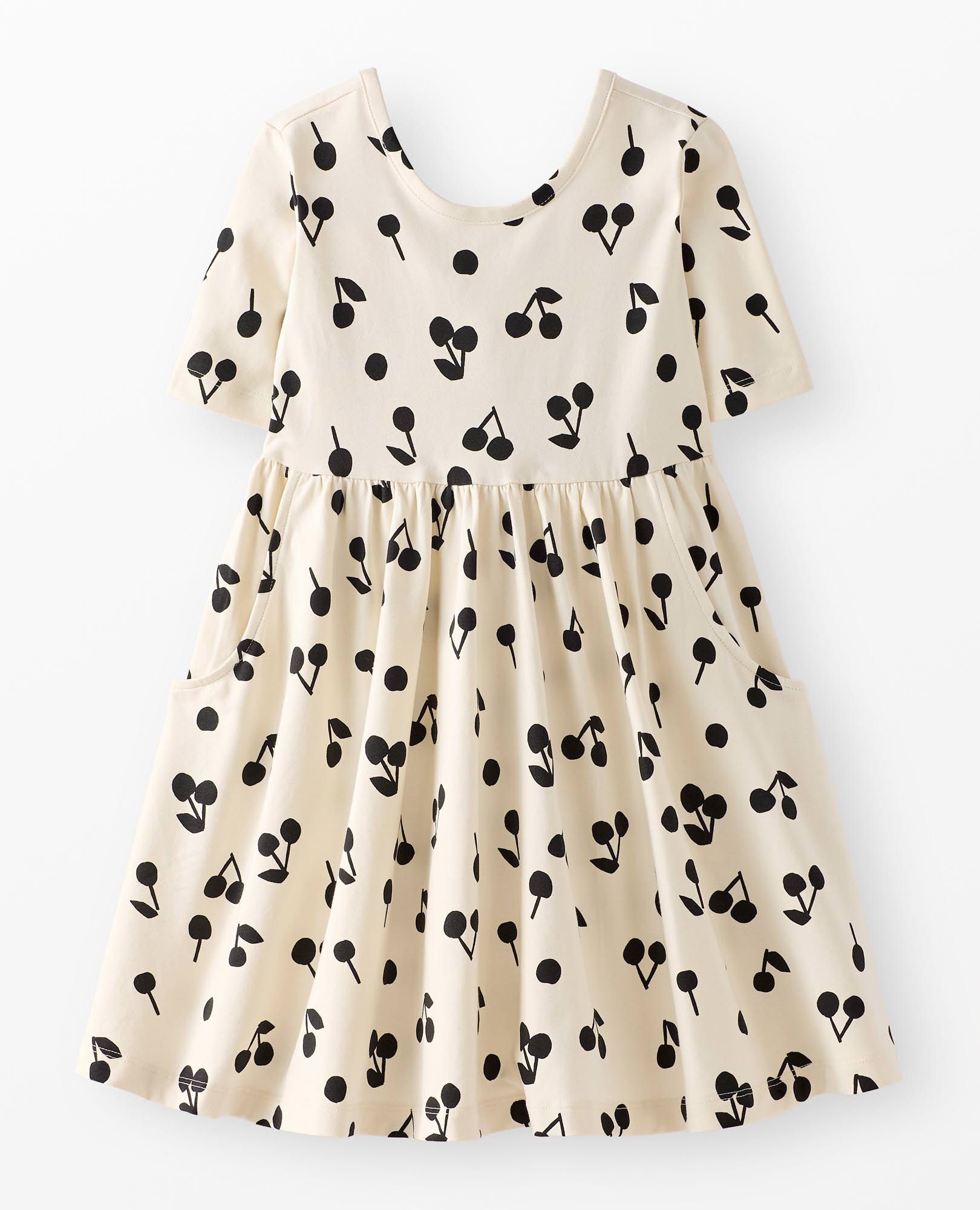 Elbow Sleeve Skater Dress with Pockets - Image 15