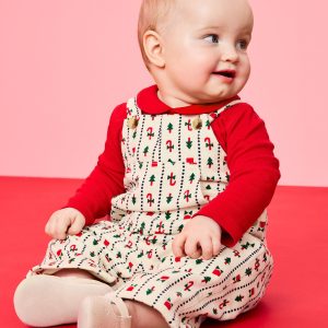 Baby Holiday Twill Overalls