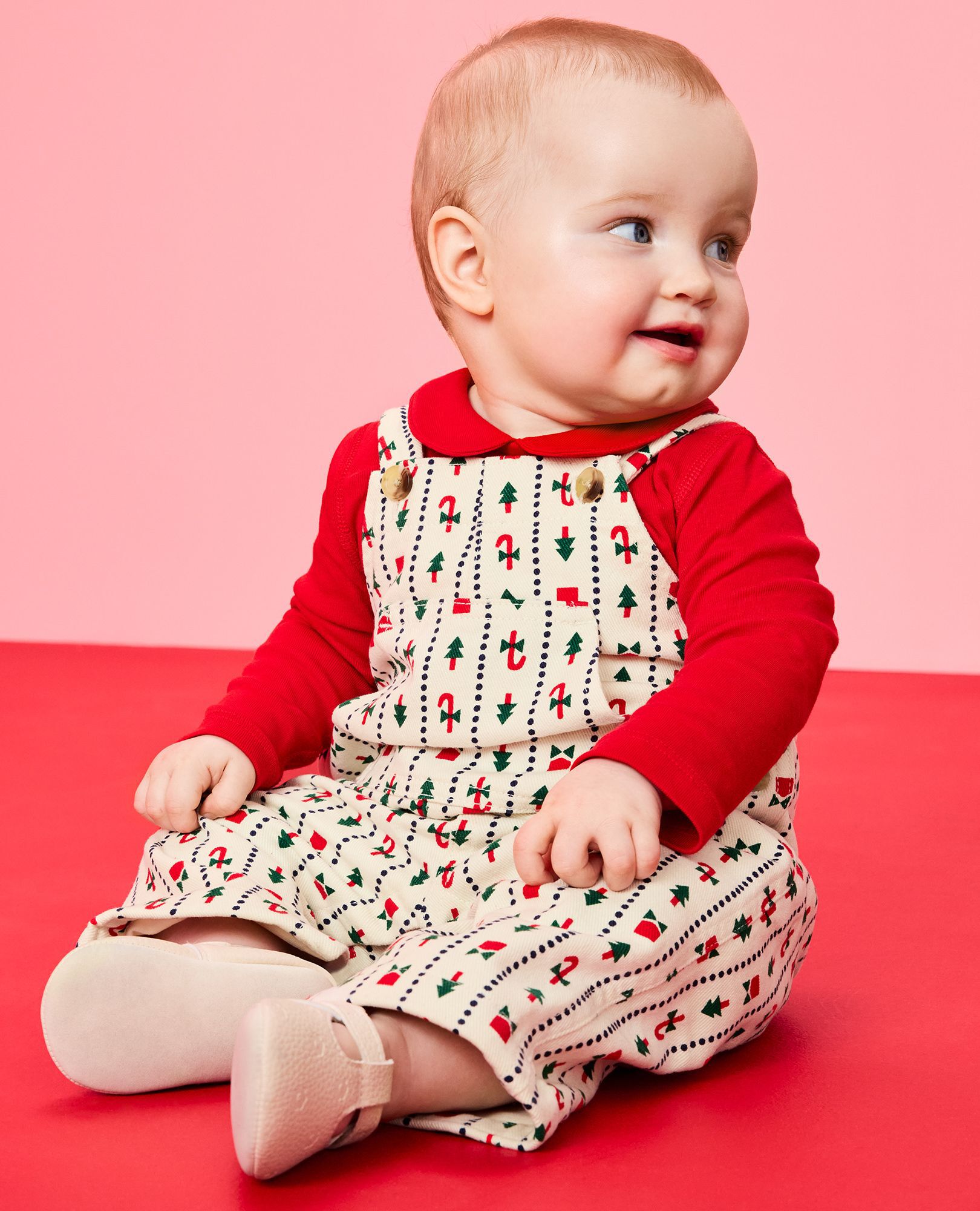 Baby Holiday Twill Overalls