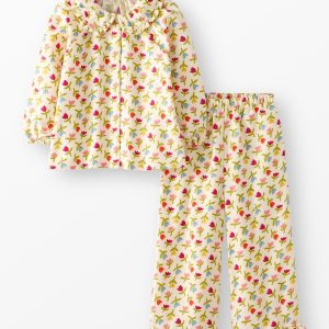 Ruffle Flannel Pajama Set