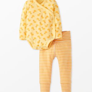 Baby Layette Wrap Top & Wiggle Pants in HannaSoft?