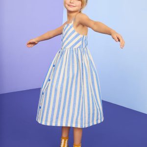 Sleeveless Linen Midi Dress with Pockets