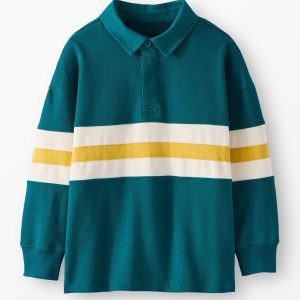 Pieced Stripe Rugby Shirt