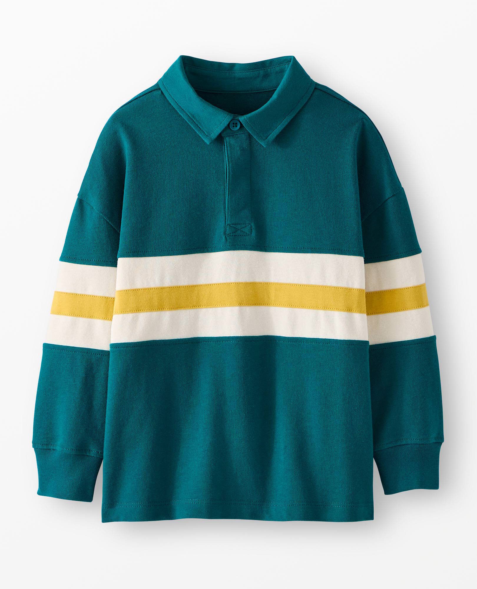 Pieced Stripe Rugby Shirt - Image 4