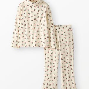 Long Sleeve Turtleneck Top & Flare Pants Set