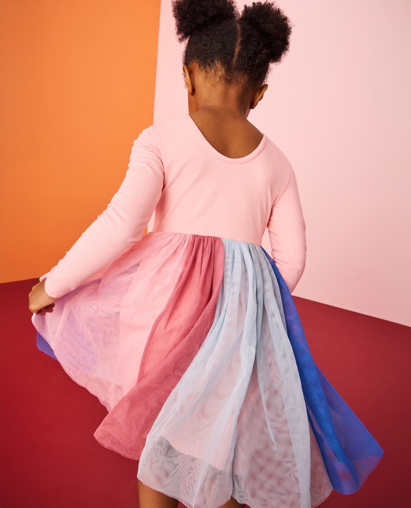 Long Sleeve Tulle Rainbow Dress - Image 8