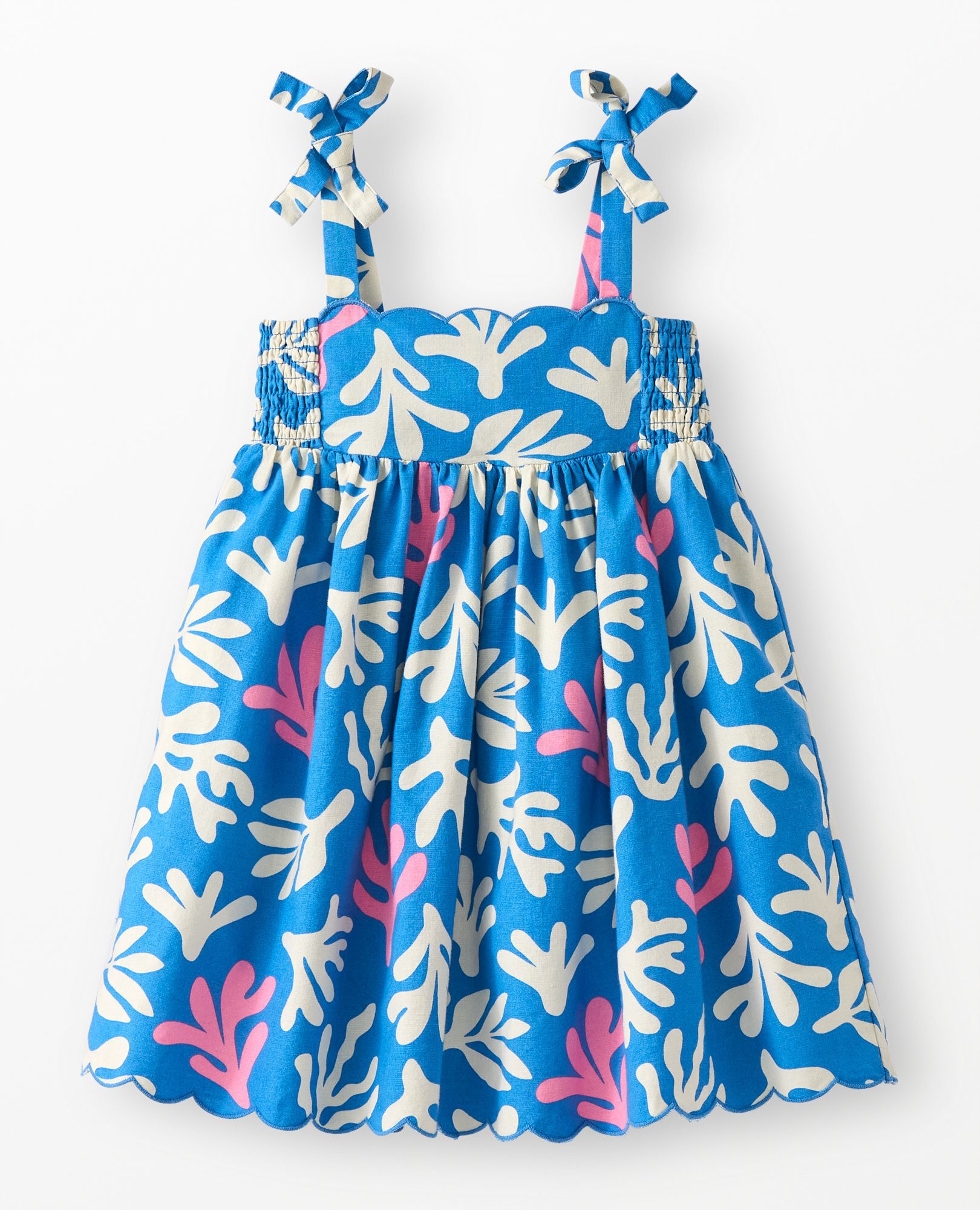 Sleeveless Linen Bow Strap Dress - Image 6