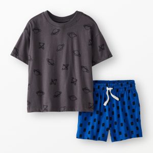 Relaxed Fit T-Shirt & Shorts Set
