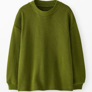 Long Sleeve Oversized Waffle Crewneck